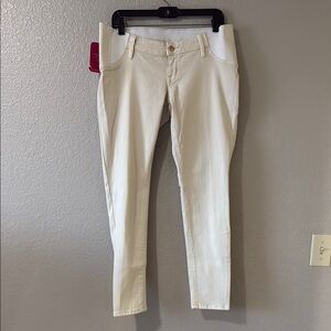 Isabel Maternity Cream Skinny Jeans, 8
